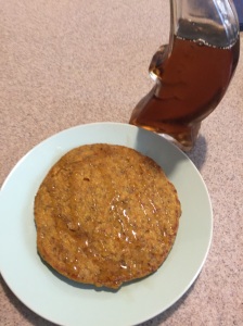 Yam buckwheat pancake with cornmeal and chia seeds